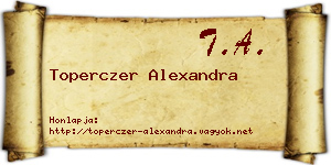 Toperczer Alexandra névjegykártya